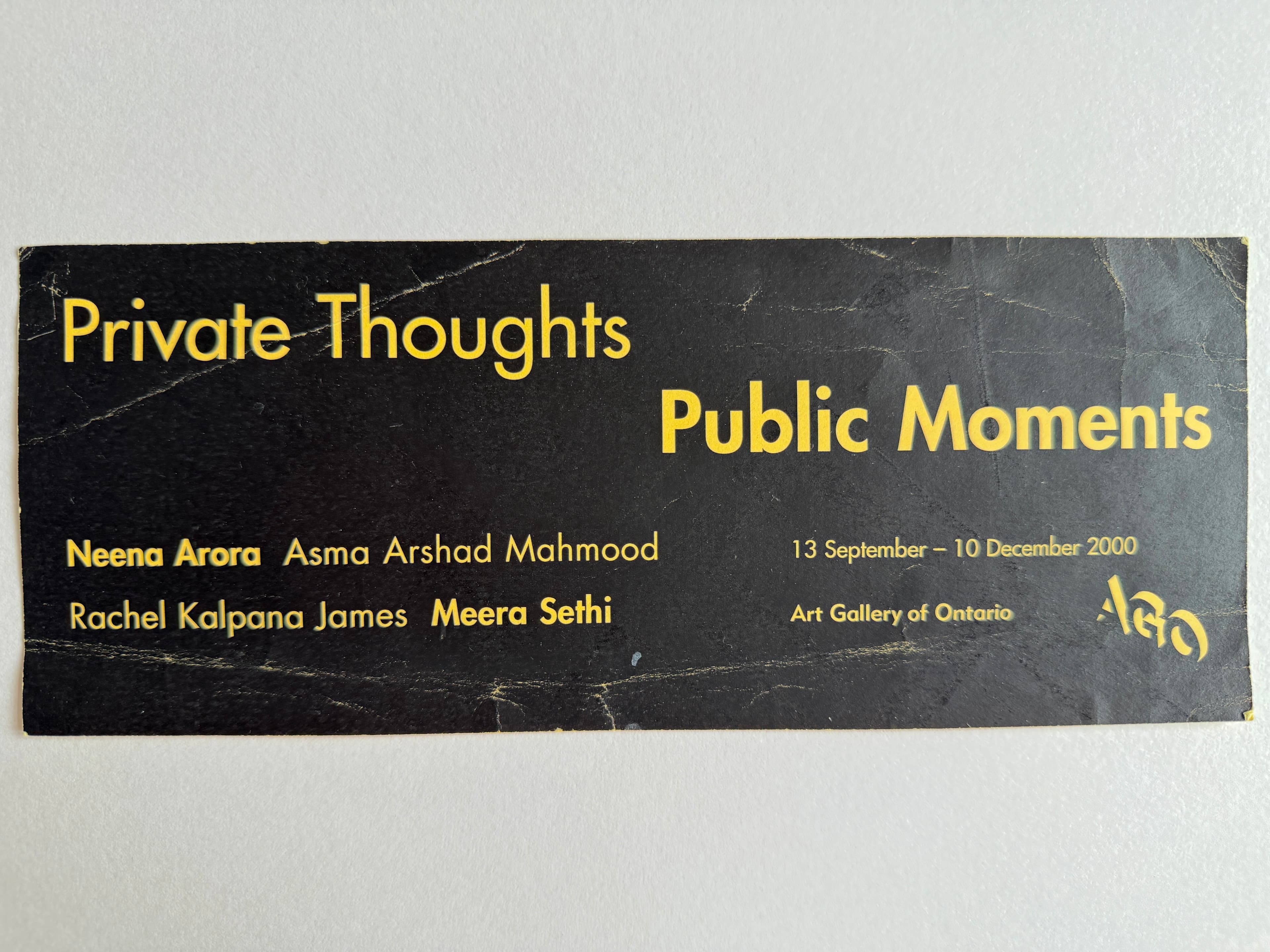 Private Thoughts Public Moments image 1
